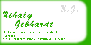 mihaly gebhardt business card